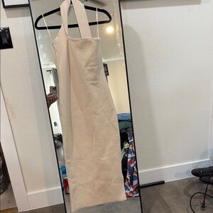 NWT express Elegant Cream Halter Dress size small